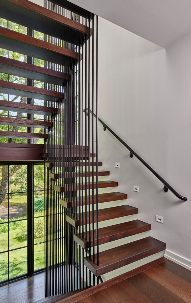 Inspiration for a country staircase remodel in Philadelphia