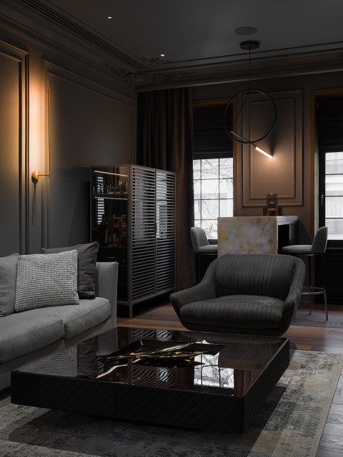 Переговорная комната в офисе Колди - トランジショナル - ホームオフィス・書斎 - モスクワ ...