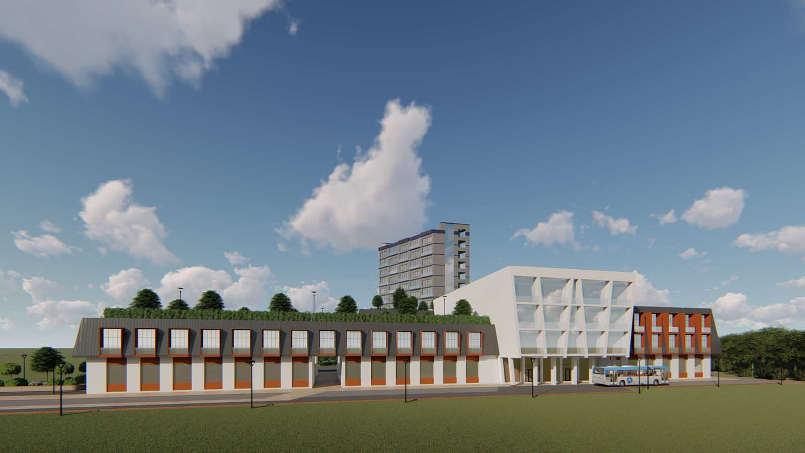 Проект комплекса зданий областной клинической больницы в Смоленской области