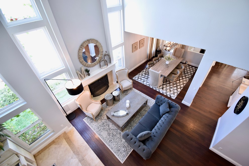 Example of a transitional home design design in Orange County