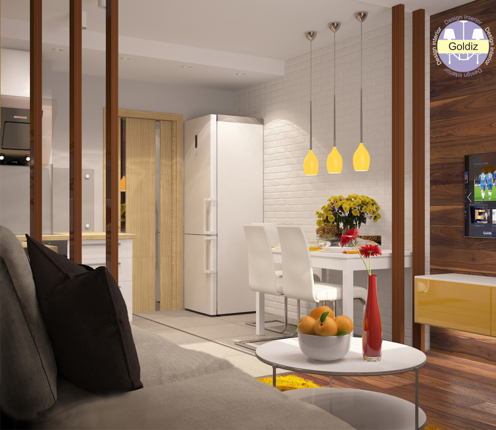 Дизайн кухни-гостиной