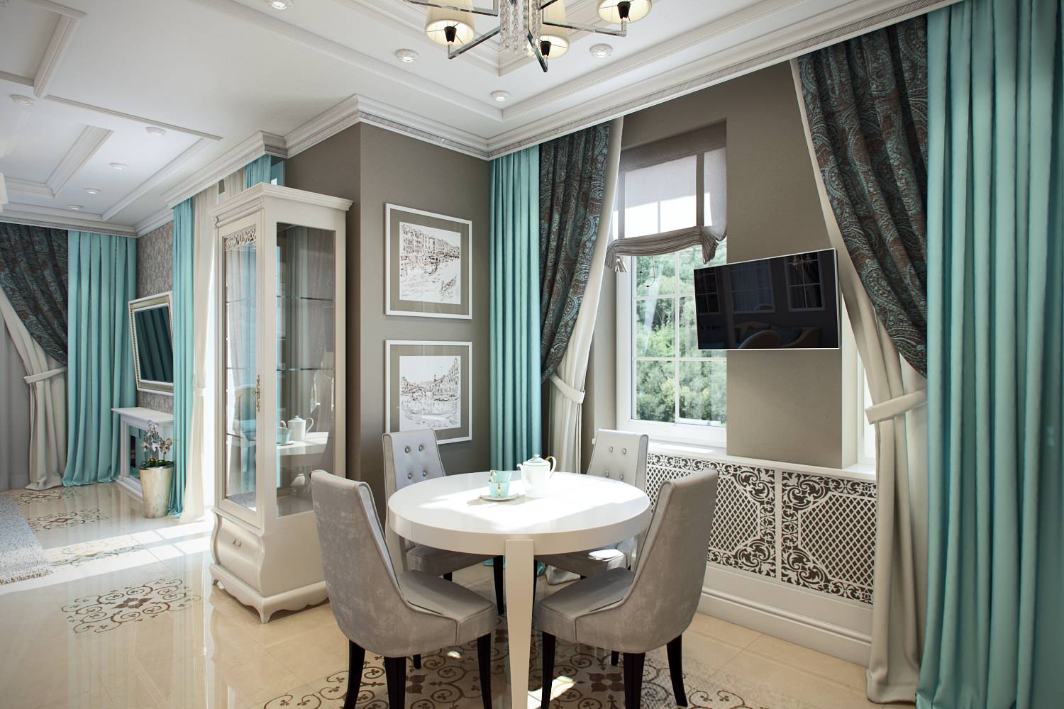 Дизайн интерьера загородного дома г. Москва КП Новое Лапино