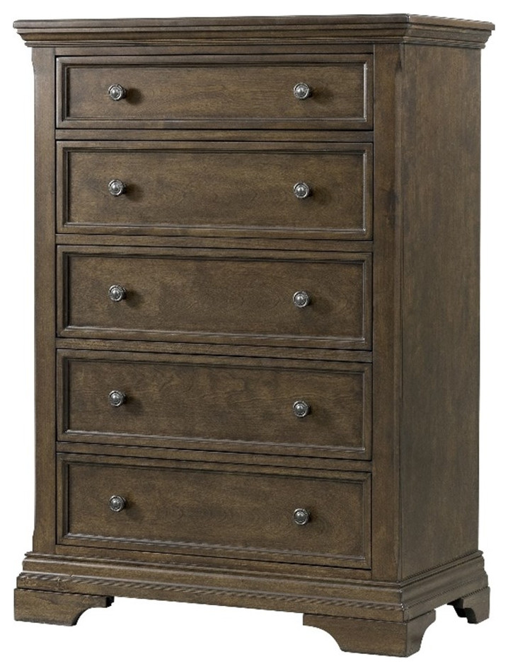 Westwood Design Olivia 5Drawer Traditional Wood Chest in Rosewood