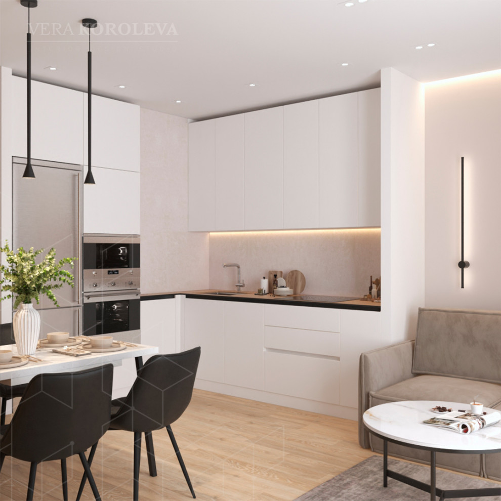 Дизайн-проект двухкомнатной  квартиры для семьи с детьми в ЖК "Модум"