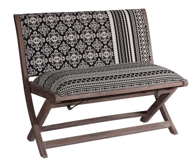 Modelli Creations Boho Chic Bench Black And White