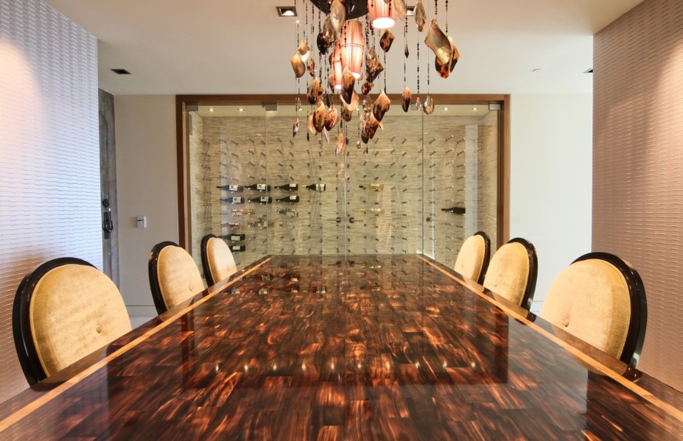 This is an example of a modern dining room in Vancouver.