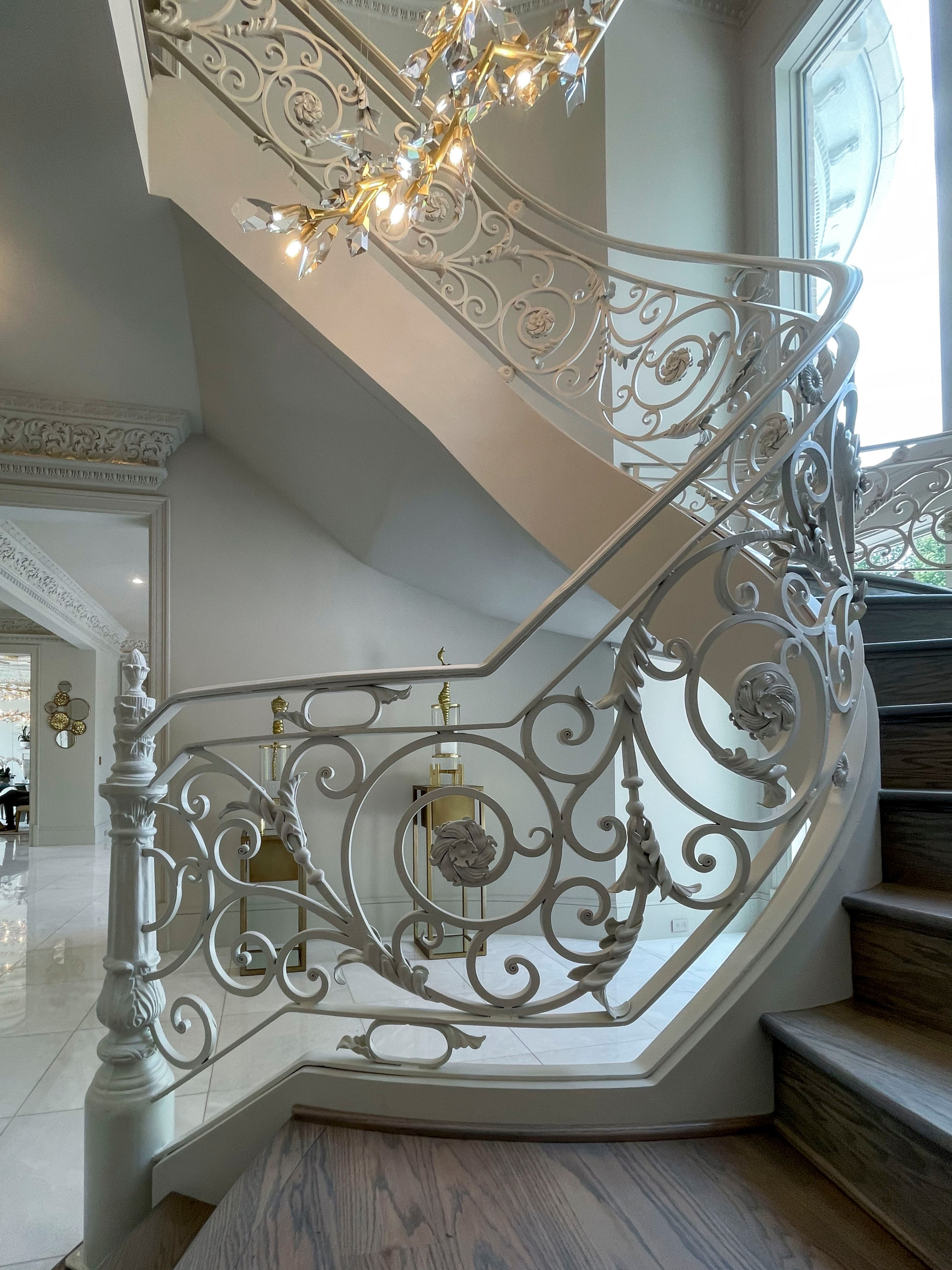 104_Curved Staircases in 18th Century French Inspired Mansion, Mclean VA 22101