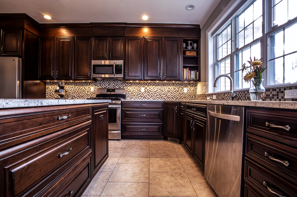 Traditional Open Concept Kitchen Bedford, NH ...