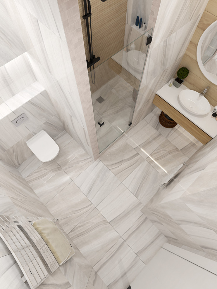 Этюд в теплых тонах: 4-комнатная квартира 106 м2