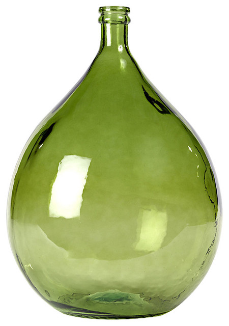 Large Olive Bottle, Green