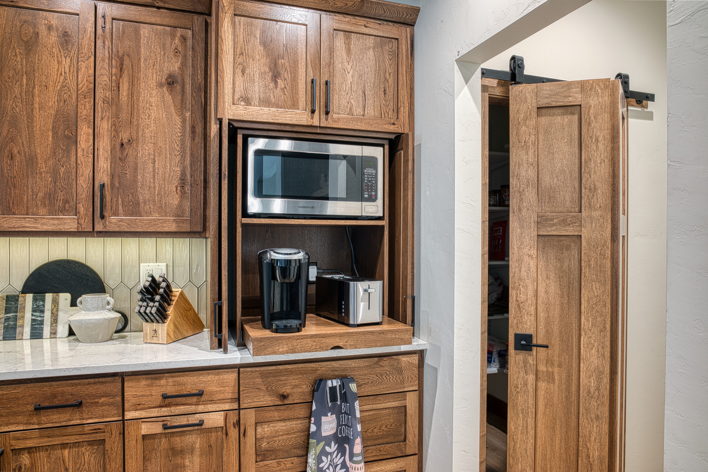 Kitchen Appliance Garage and Pantry Door