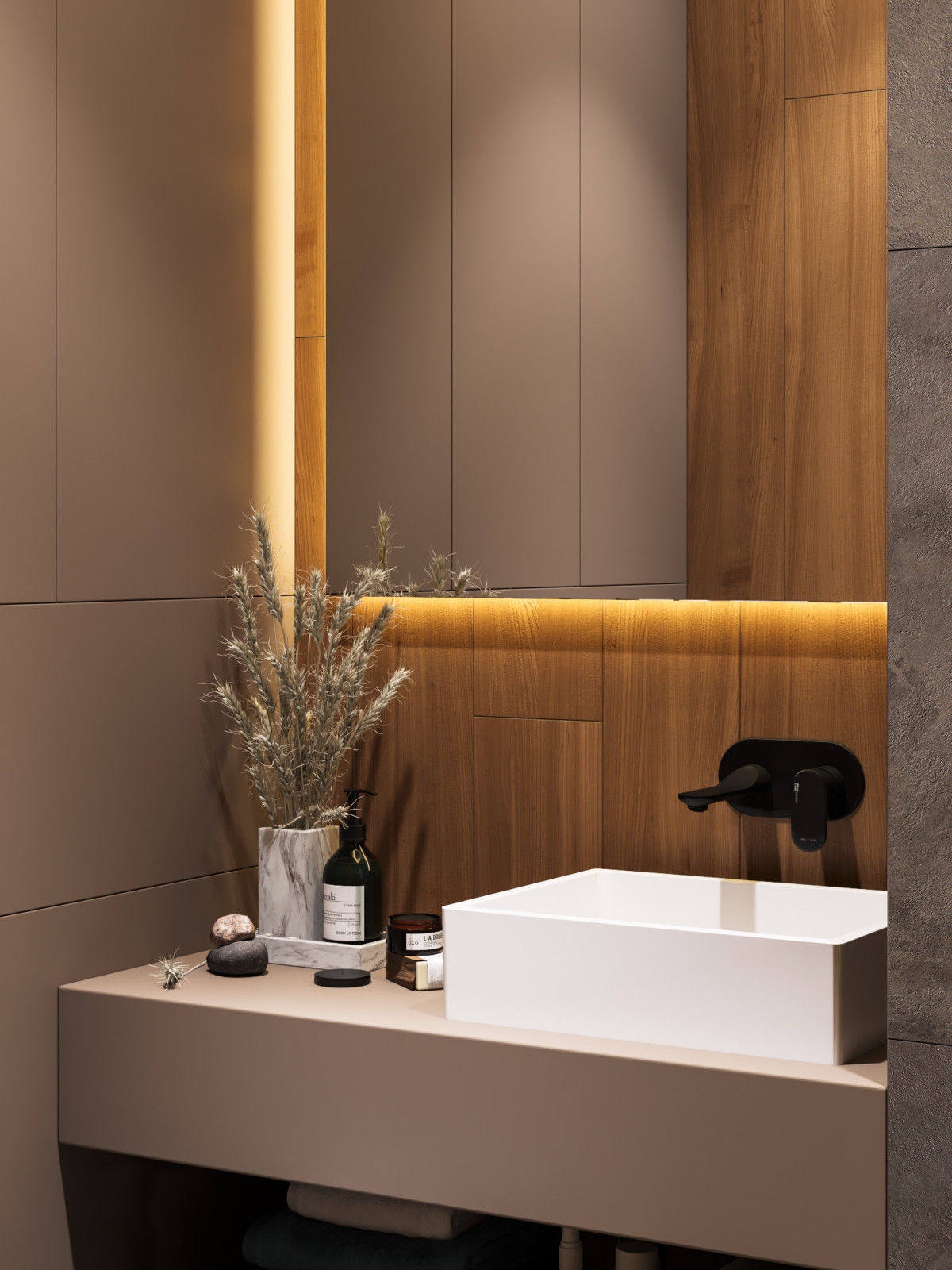 Шоколадно-кофейная квартира для семьи с ребенком в ЖК 1147