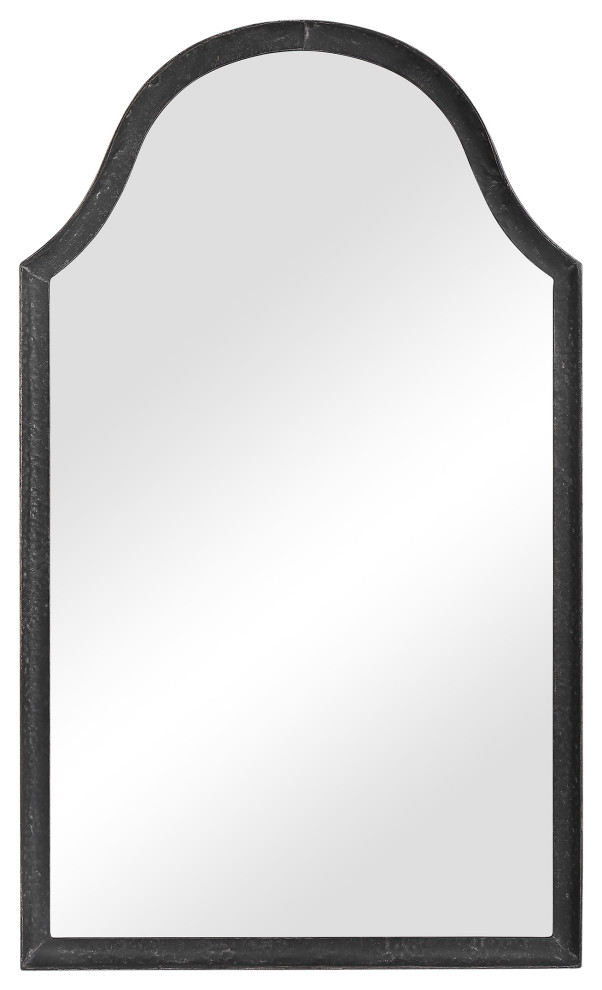 40" Farmhouse Black Arched Mirror Transitional Wall Mirrors by Uttermost Houzz