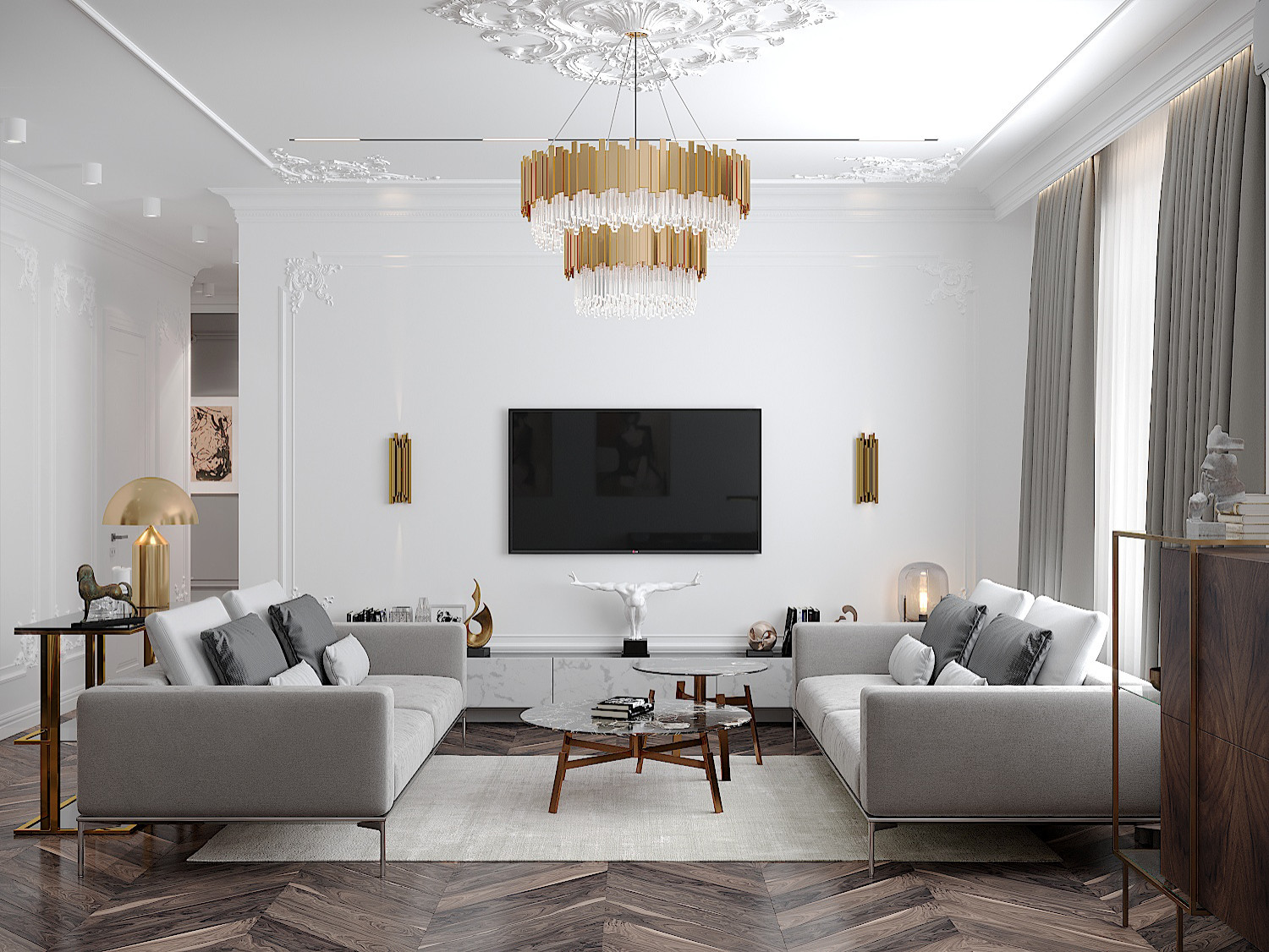 Дизайн-проект апартаментов 113 м2 в МФК «Match Point» (2020г.)