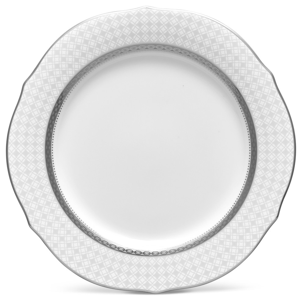 Noritake Rochester Platinum Accent Plate, Set of 4 Transitional
