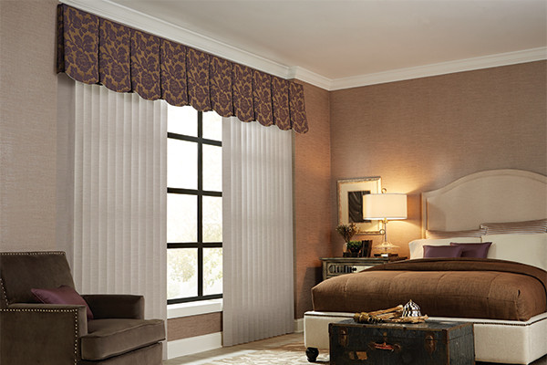 Vertical Blinds Cloth Fabric Valance Graber Bedroom