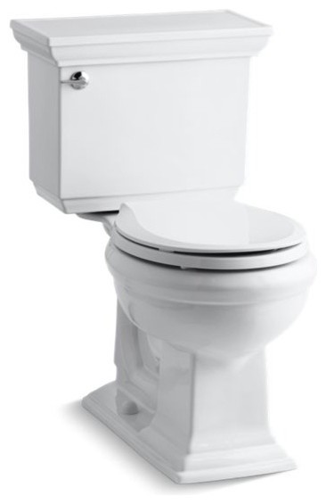 Kohler Memoirs Stately 2-Piece Round 1.28 GPF Toilet w/ Left-Hand Lever, White