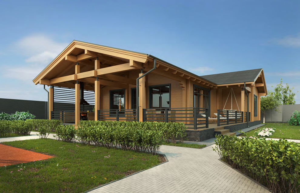 Одноэтажный дом из клееного бруса