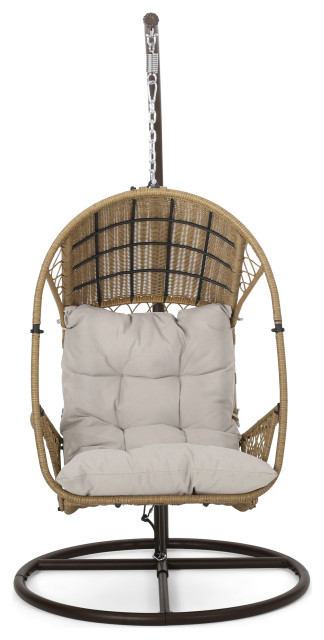 Auckland Wicker Hanging Chair With Stand Tropical Hammocks And