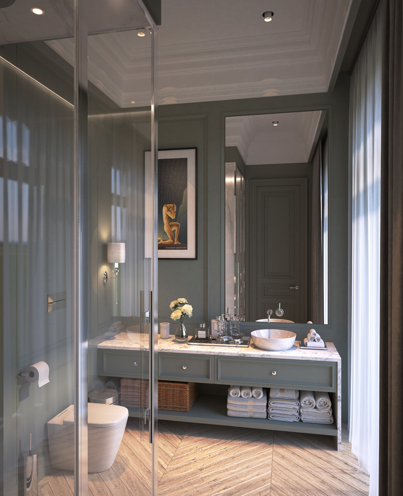 Спальня в стиле нео-классика в особняке.