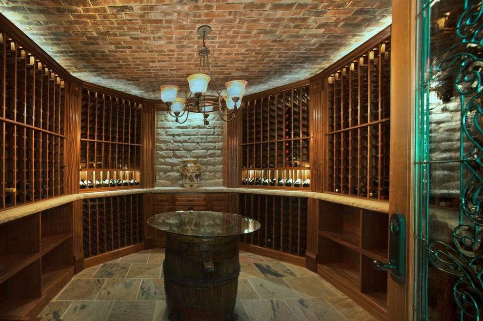 Inspiration for a timeless wine cellar remodel in St Louis