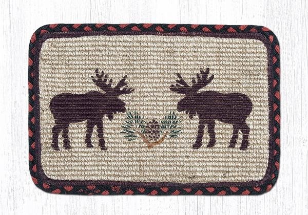 Moose/Pinecone Wicker Weave Sample 10"x15"