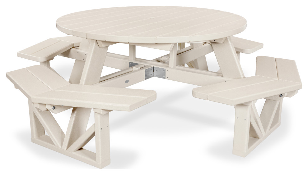 Polywood Park 53" Octagon Table Beach Style Outdoor Dining Sets