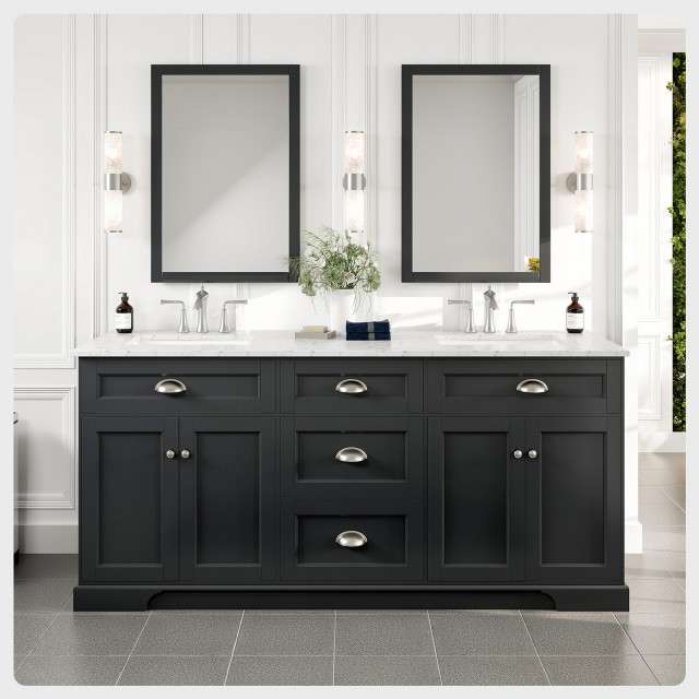 Eviva Epic Transitional Charcoal Gray Bathroom Vanity Transitional
