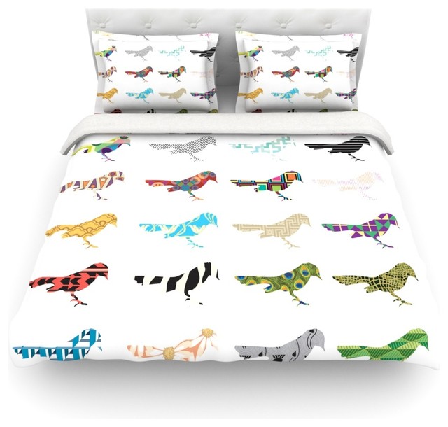 Belinda Gillies Birds Cotton Duvet Cover Contemporary Belinda Gillies Birds Cotton Duvet Cover Twin 68 X88 Contemporary