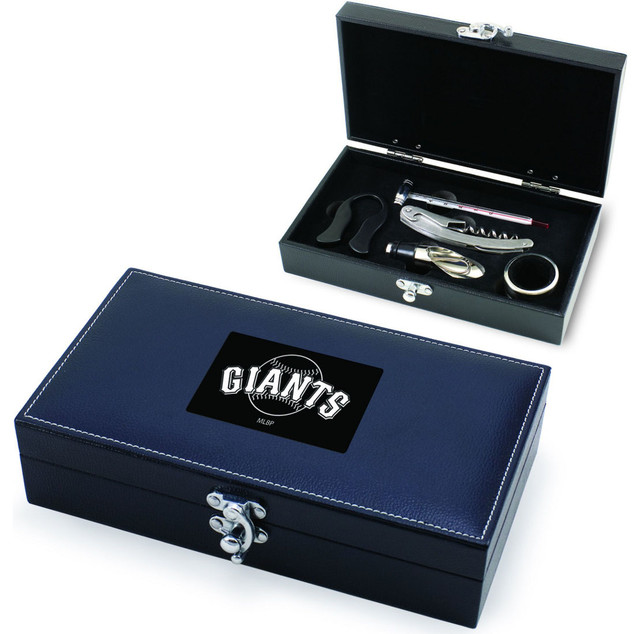 San Francisco Giants Syrah Five-Piece Box Set Of Wine Accessories in Black