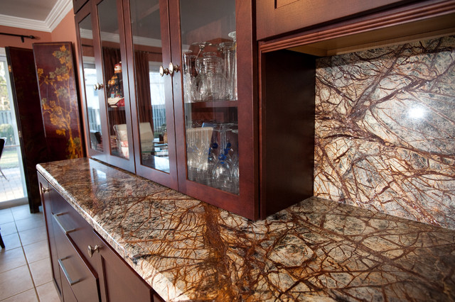 Rainforest Brown Granite Kitchen In Bowie Md Contemporary