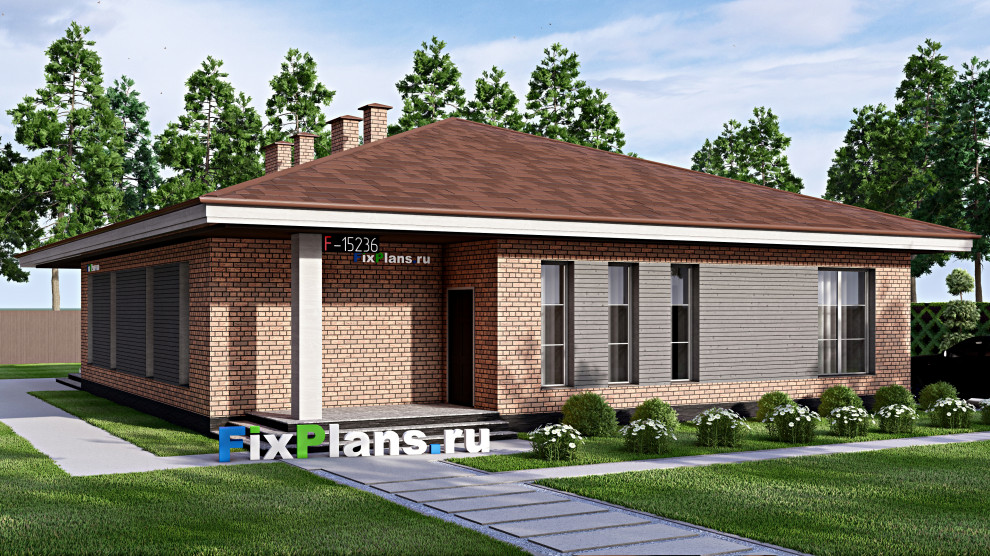 Проект одноэтажного дома 19х15м S203м2 F-15236