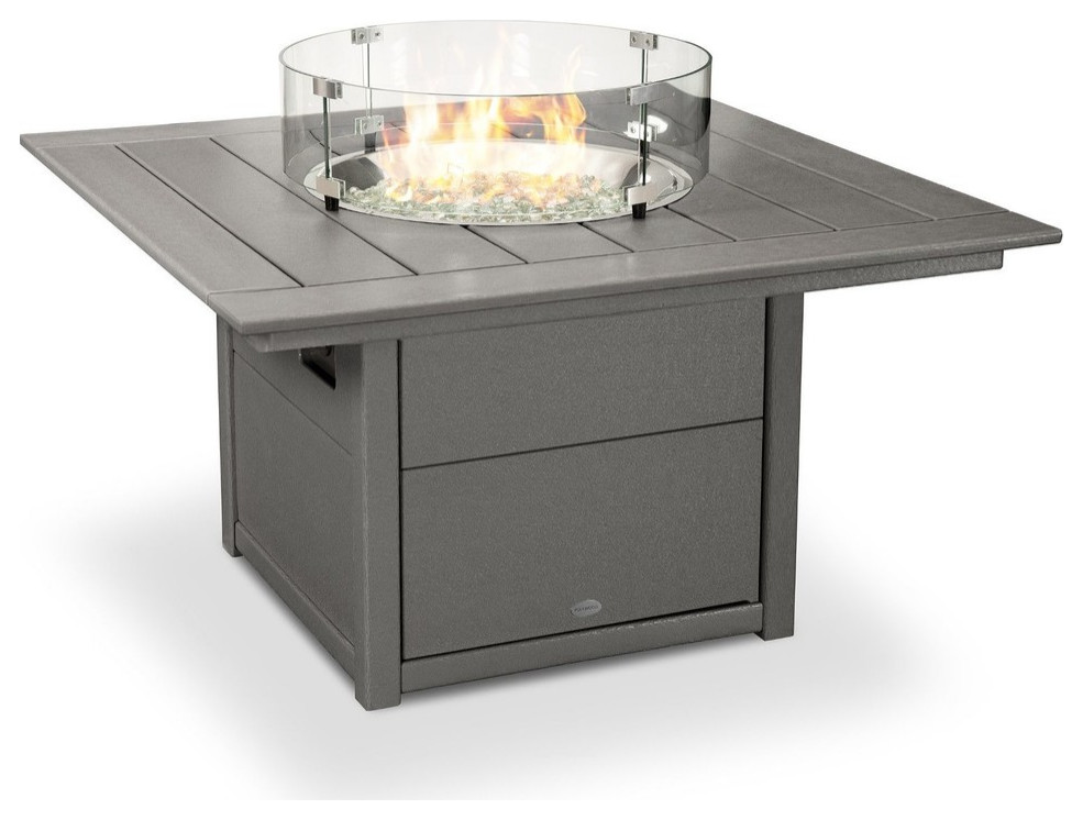 Polywood Square 42" Fire Pit Table Transitional Fire Pits by POLYWOOD Houzz
