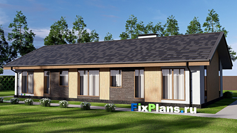 Проект одноэтажного дома 9х19м S140м2 F-18125