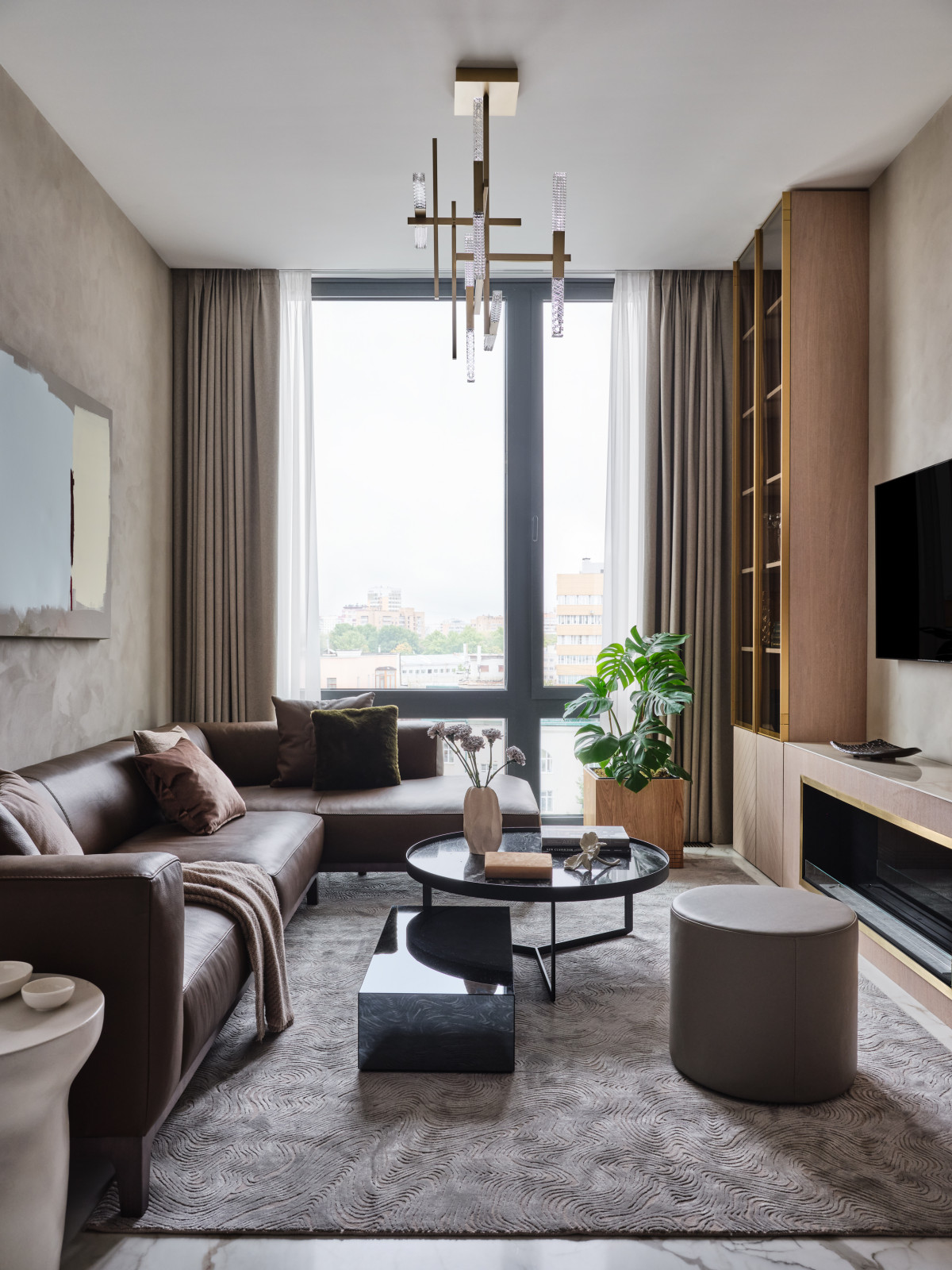 Элегантный интерьер, в котором интересна каждая деталь.