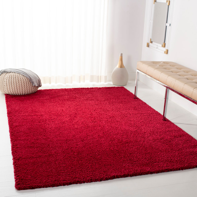Safavieh August Shag Collection AUG900 Rug, Red, 6'x9'