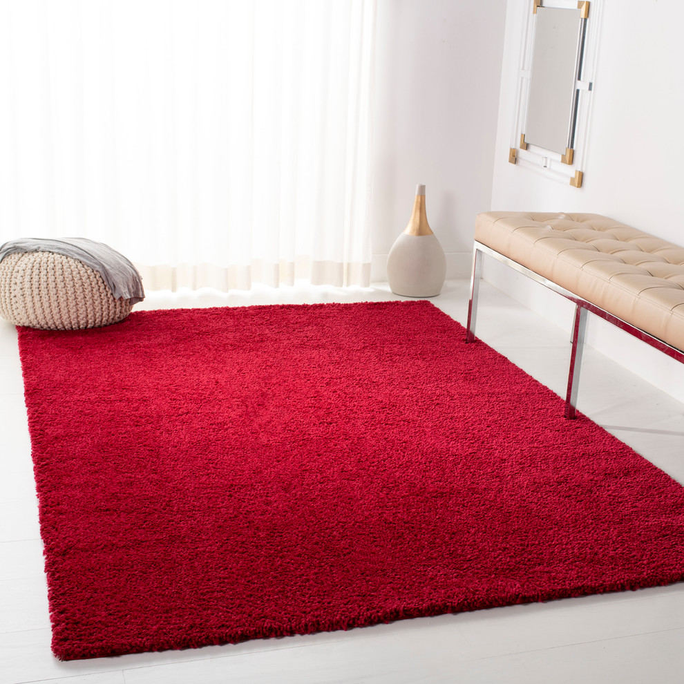 Safavieh August Shag Collection AUG900 Rug, Red, 6'x9'