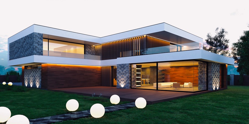 Архитектурный проект дома в стиле минимализм
