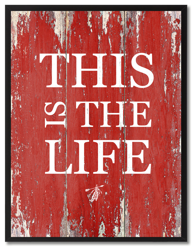 This Is The Life Inspirational, Canvas, Picture Frame, 13"X17"