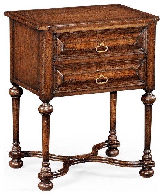 Jonathan Charles Nightstand Tudor Oak Traditional Nightstands And