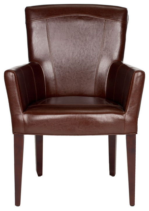 Olive Arm Chair Brown Leather