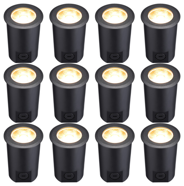 LEONLITE 12-Pack 3W LED Outdoor Well Light, 12-24V, 3000K Warm White -  Modern - Inground And Well Lights - by W86 Trading Co., LLC | Houzz