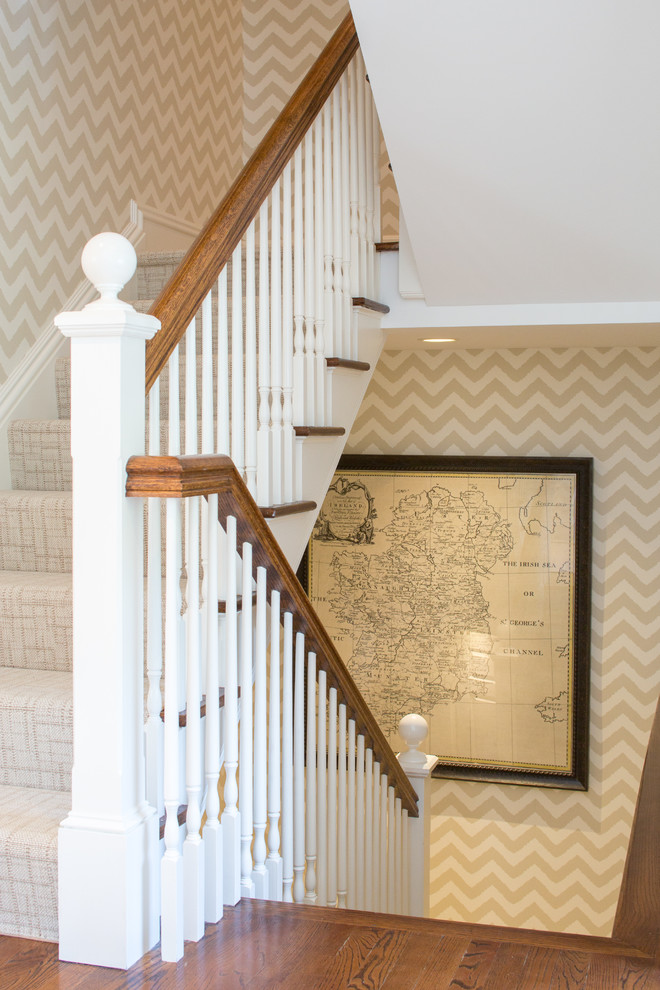 Design ideas for a transitional staircase in New Orleans.