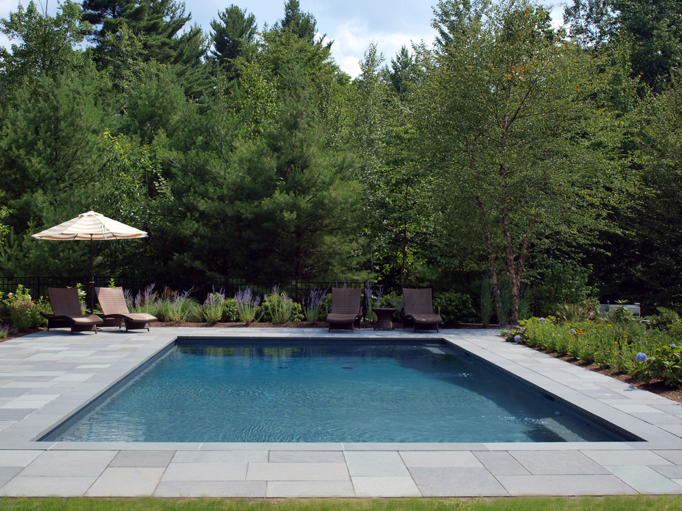 This is an example of a mid-sized contemporary pool in Manchester.