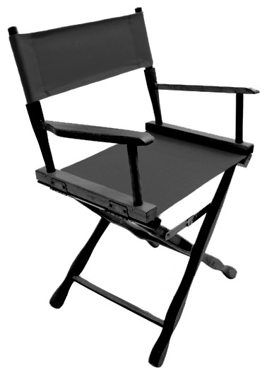 Gold Medal 18" Black Classic Director's Chair, Graphite
