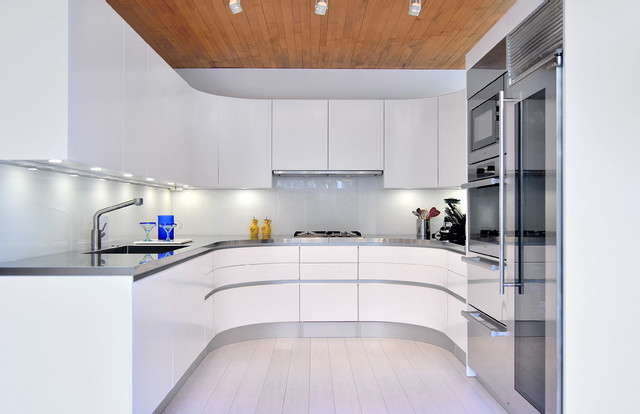 curved modern kitchen - georgetown iv - contemporary - kitchen - dc