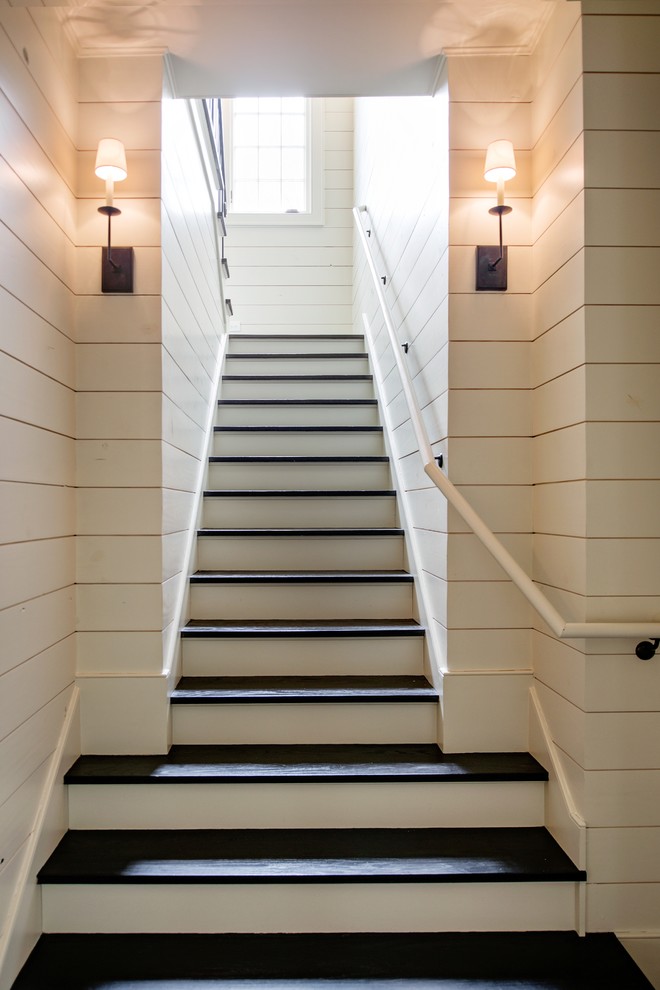 Transitional u-shaped staircase in Nashville.