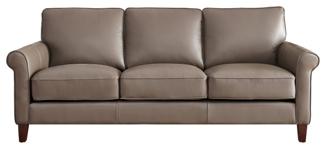Hydeline Laa 100 Leather Sofa, Taupe Leather Sofa