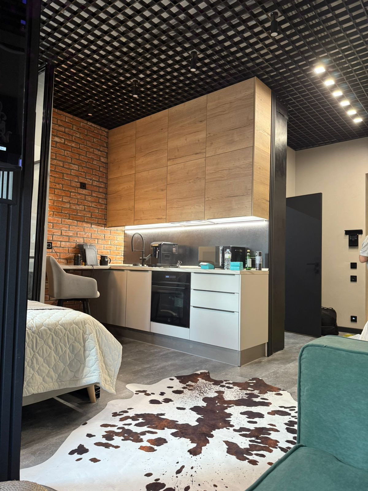 A modern industrial-style studio