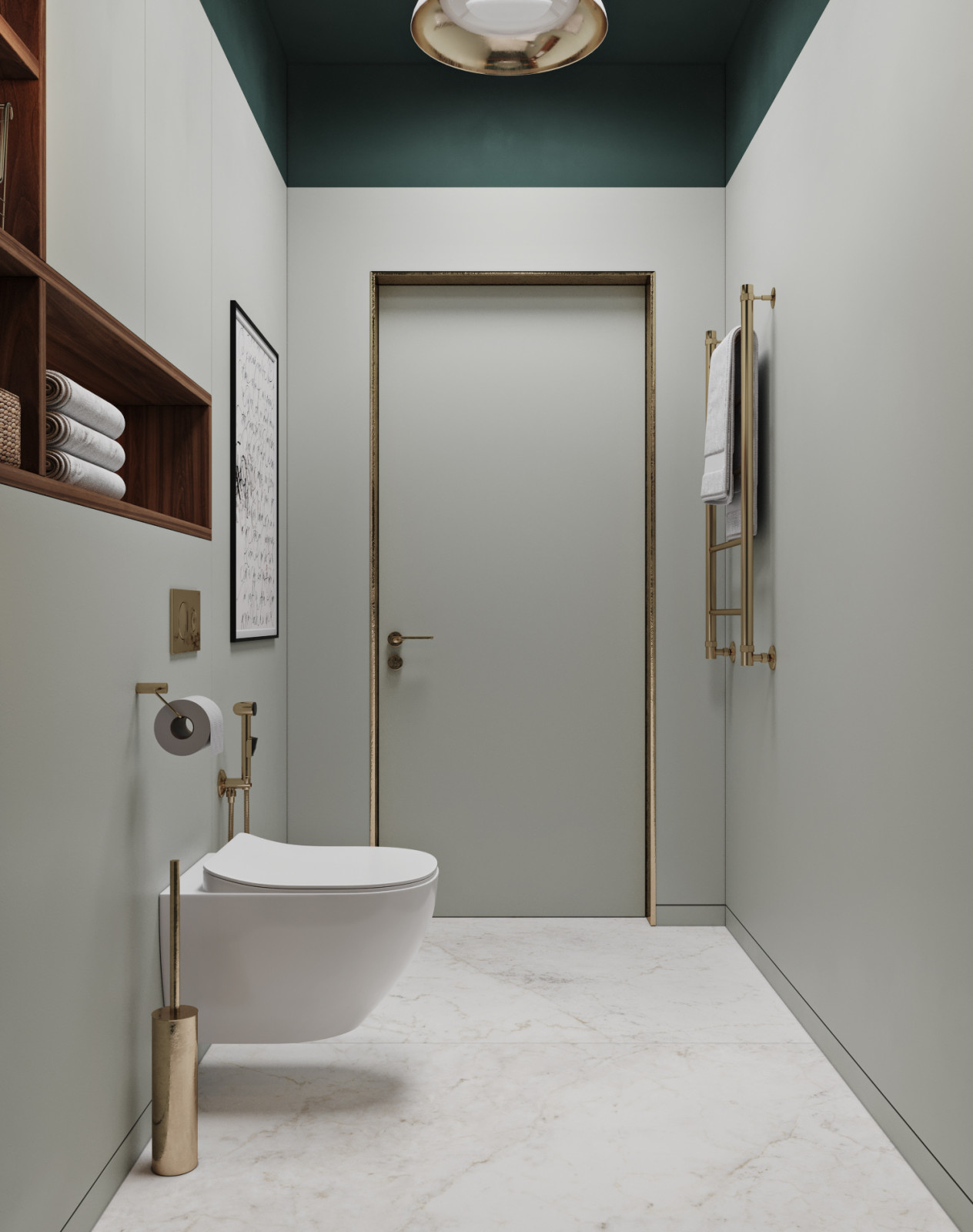 Гостевой санузел в таунхаусе в поселке Новорижский, 277 м2